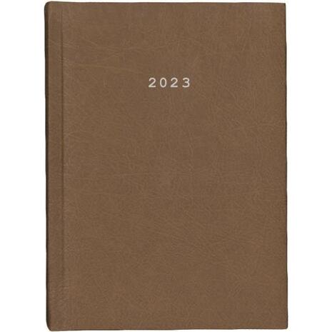 Ημερολόγιο ημερήσιο δετό Next Old Leather 2023 14x21cm καφέ ανοιχτό